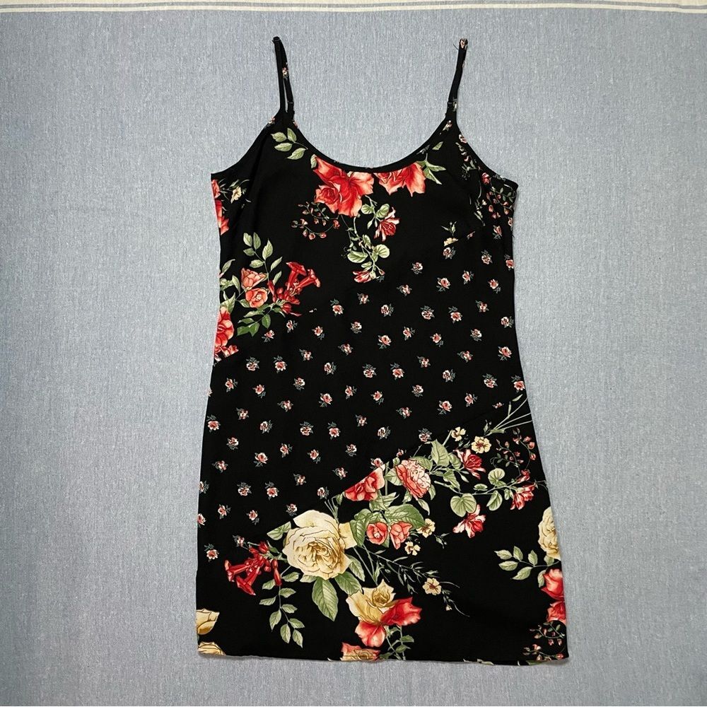 Xhilaration Floral Block Mini Slip Dress Size XS Vintage Inspired